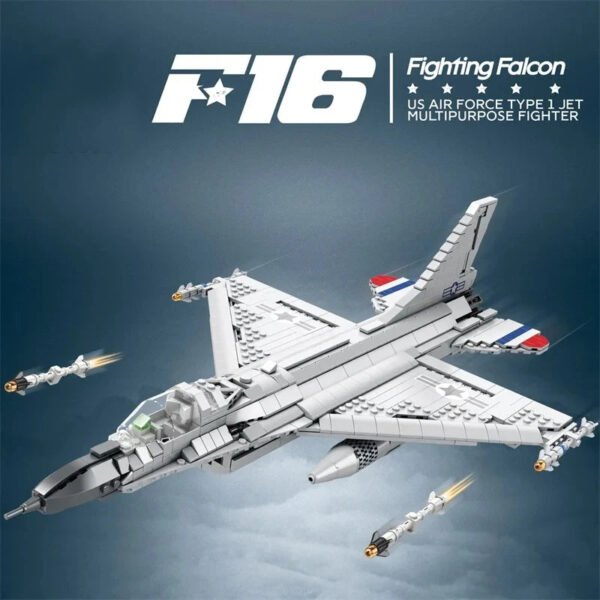 F-16 Fighting Falcon – 1427PCS Military Fighter Jet Building Blo... #200006151