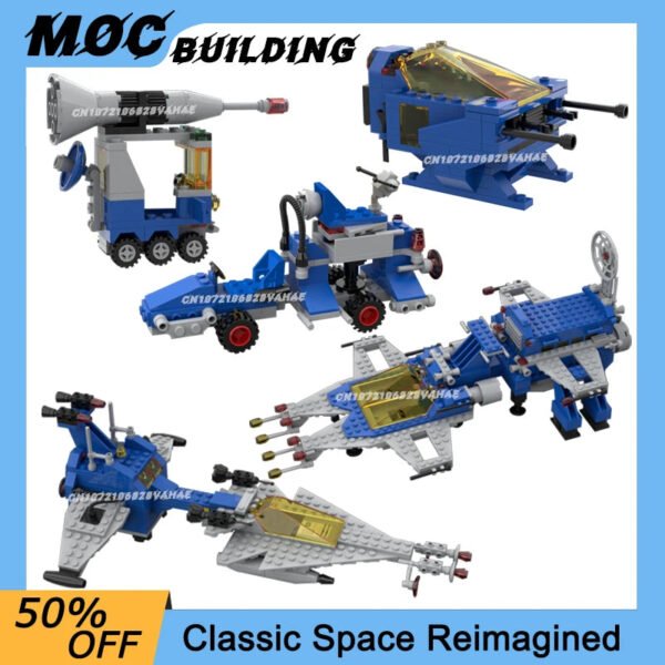 MOC Classic Space Station Series – Moon Buggy & Rocket Car Build... #200002984