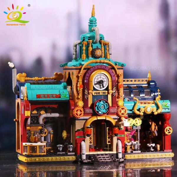 HUIQIBAO 1557PCS City Cyberpunk Hotel Architecture Building Bloc... #200003886