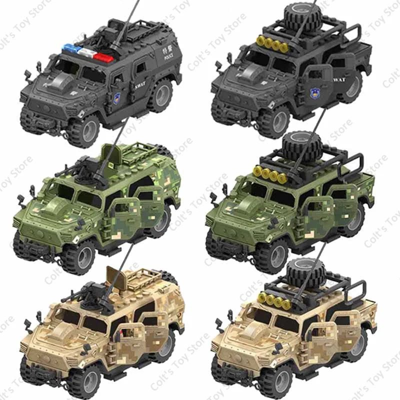 WW2 Military Armored Off Road Vehicle Building Blocks Army Vehicle Soldier Battle Car Assembly Model Toy For Boys Christmas Gift image Racing Car Set Compatible with Lego Educational DIY Toy (69) - Image 1