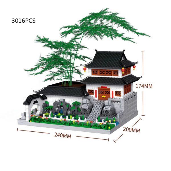Chinese Architecture Micro Diamond Blocks – Jiangnan Bonsai & Pen Cont... #193