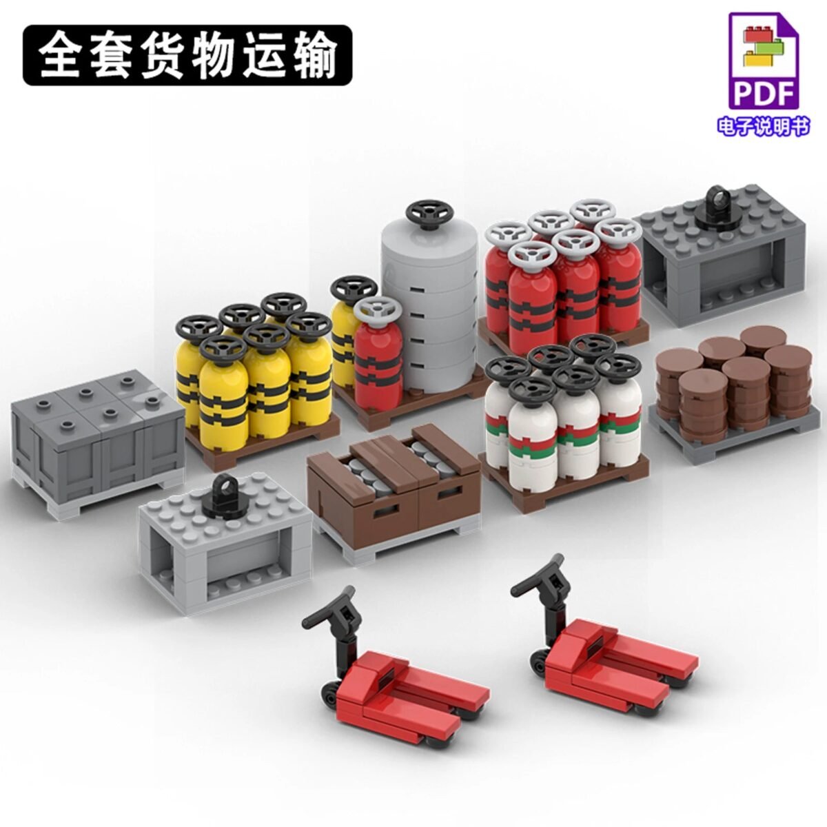 City Construction Building Blocks Set – Truck, Crane, Forklift &... #200006151 - Image 7