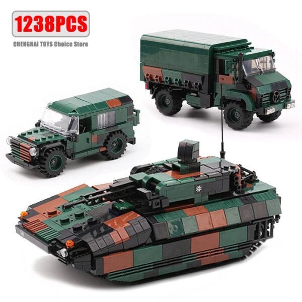Military WW2 Cannon Assault Armored Vehicle & Battle Tank Buildi... #200004889