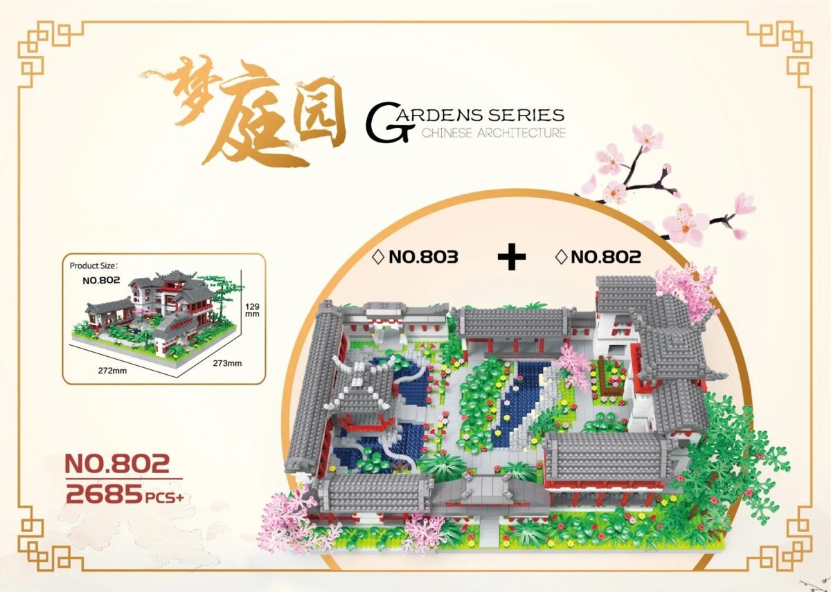 Chinese Famous Architecture Micro Diamond Block China Suzhou Dream Garden 3in1 Build Brick Toy Figure Model Nanobrick For GiftS - Image 5