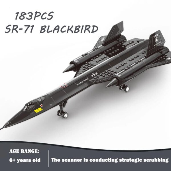 183pcs SR-71 Blackbird Reconnaissance Airplane – US Air Force Model Bui... #29