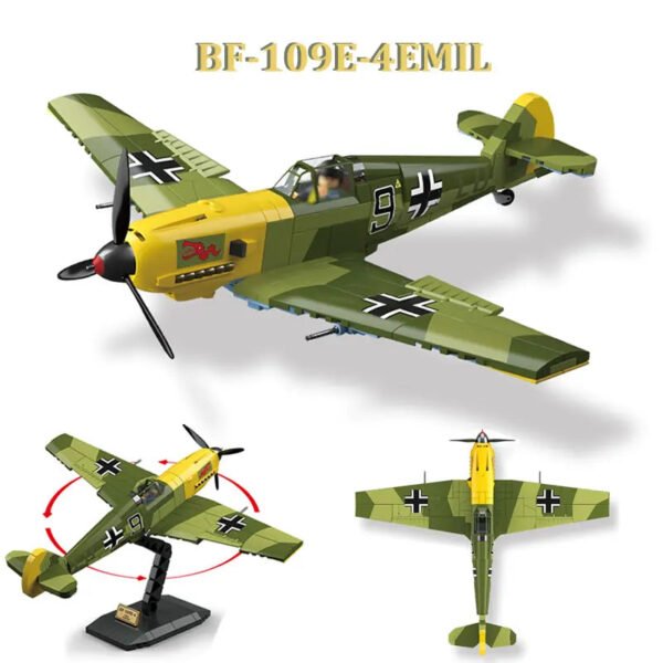 631PCS WW2 BF-109E-4 Emil Fighter Building Blocks – Military Aircraft ... #193