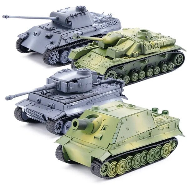 4D WWII German Tiger & Panther Tank Model – 1:72 Scale Military Assembly Set #29