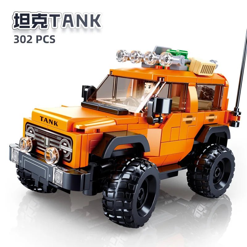 302PCS Sluban Urban Tank Modelbricks off-road vehicle Figures Building Blocks Educational Toys for Children image 302 PCS Building Blocks Set Compatible with Lego Educational DIY Toy - Image 1