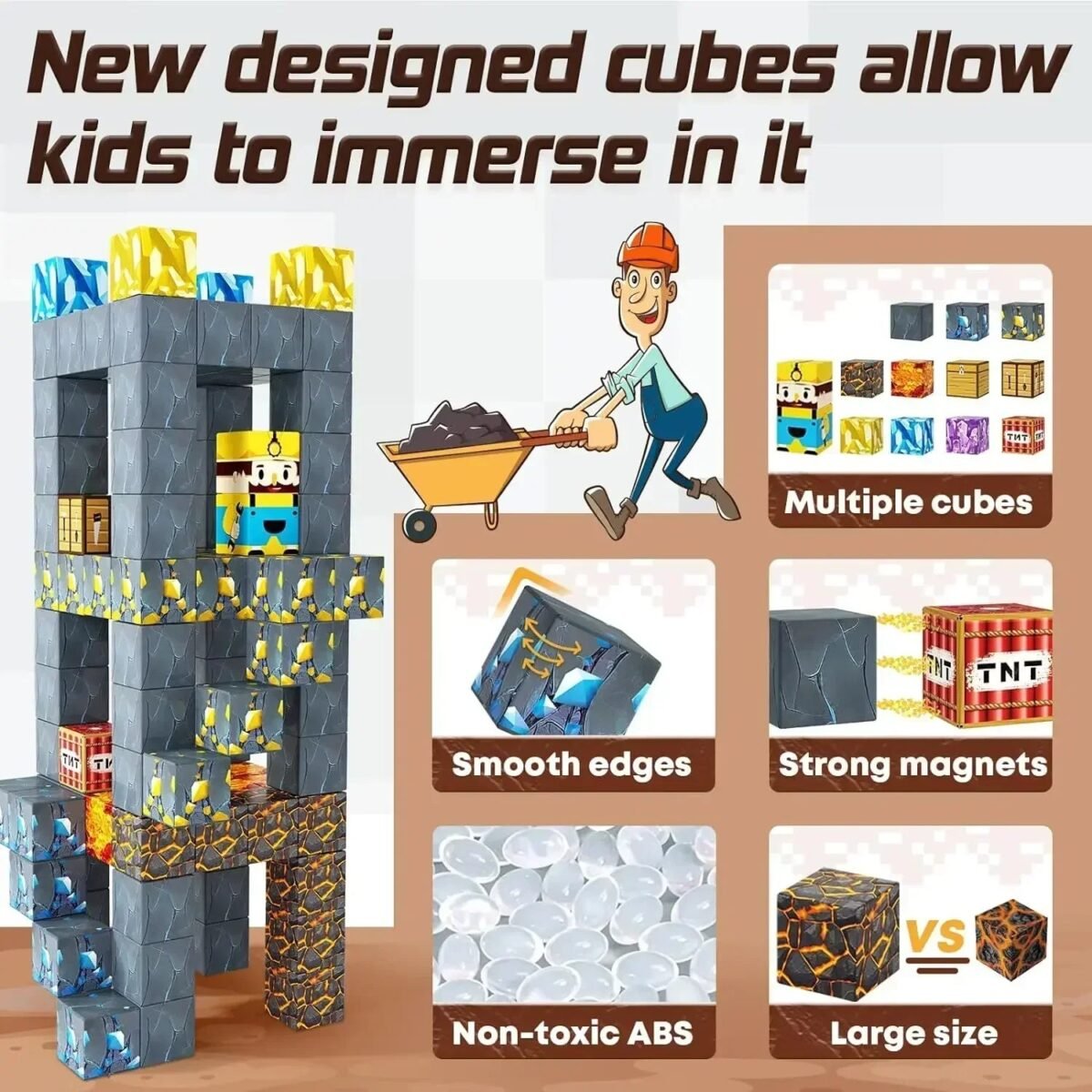 Magnetic Building Block Magnet Cube Mine World Set – STEM Educat... #200002984 - Image 6