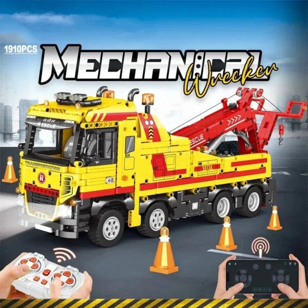 1910PCS Wrecker TECHNICAL RC Car Rescue Truck – Remote Control B... #200006151