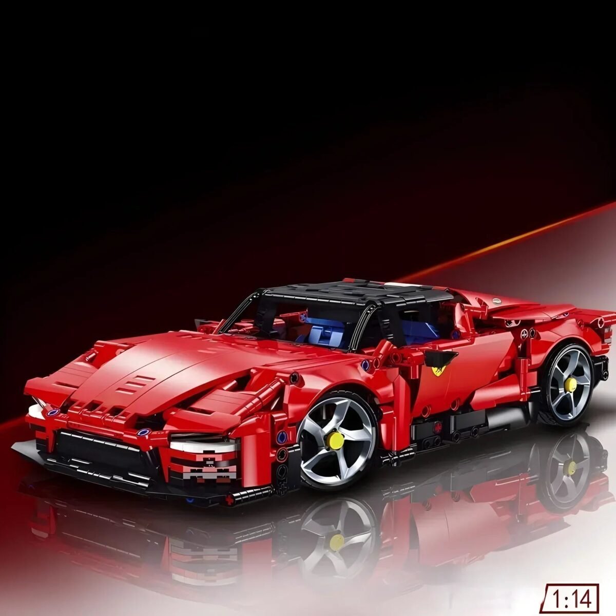 ToylinX 1394‑PCS Red Super Sports Car Building Block Model – Premium 1... #691 - Image 2