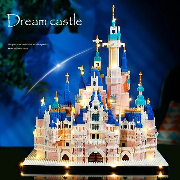 Large Pink Castle Micro Building Blocks Set – 6300PCS Fantasy Ca... #200006156