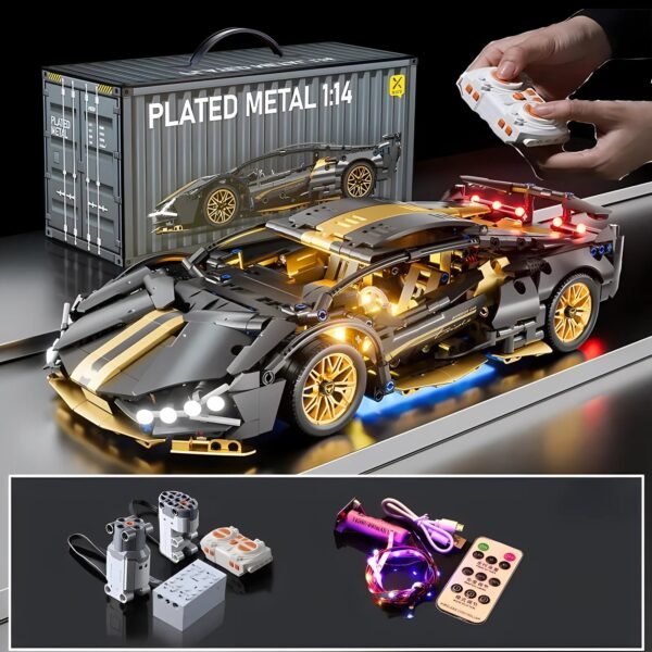 Technical Racing Sport Car Model Building Blocks – 1:14 Scale DIY Supe... #691