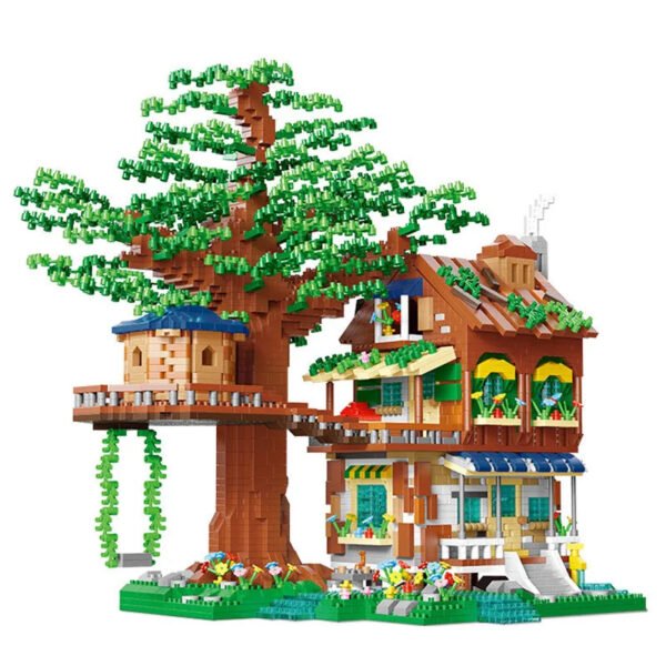 4076PCS Morning Tree House Building Blocks Set – Forest Cabin Vi... #100018786