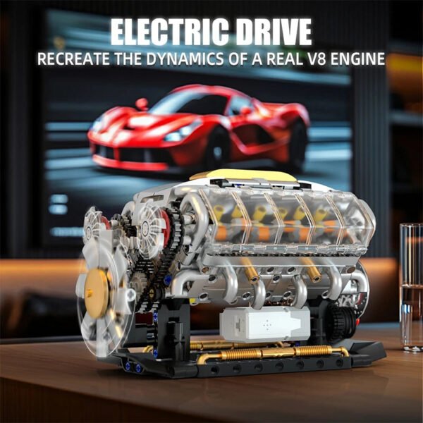 MOC Technik Electrically Driven V8 Engine Model – Educational Car Build... #29