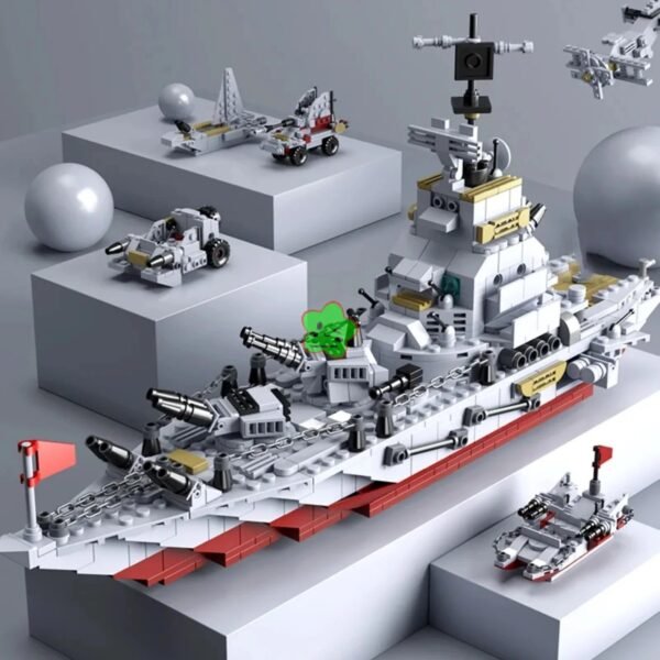 Navy War Chariot Ship & Army Boat Model – Military Warship Building Blo... #29