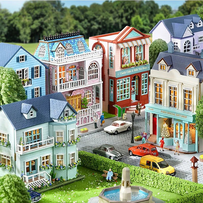 Diy Mini Wooden Dollhouse With Furniture Light Doll House Casa Assembly Model Pink Princess Villa Architecture Kit Toys Birthday image Diy Mini Wooden Dollhouse With Furniture Light Doll House Casa Assembly Model Pink Princess Villa Architecture Kit Toys Birthday - Image 1