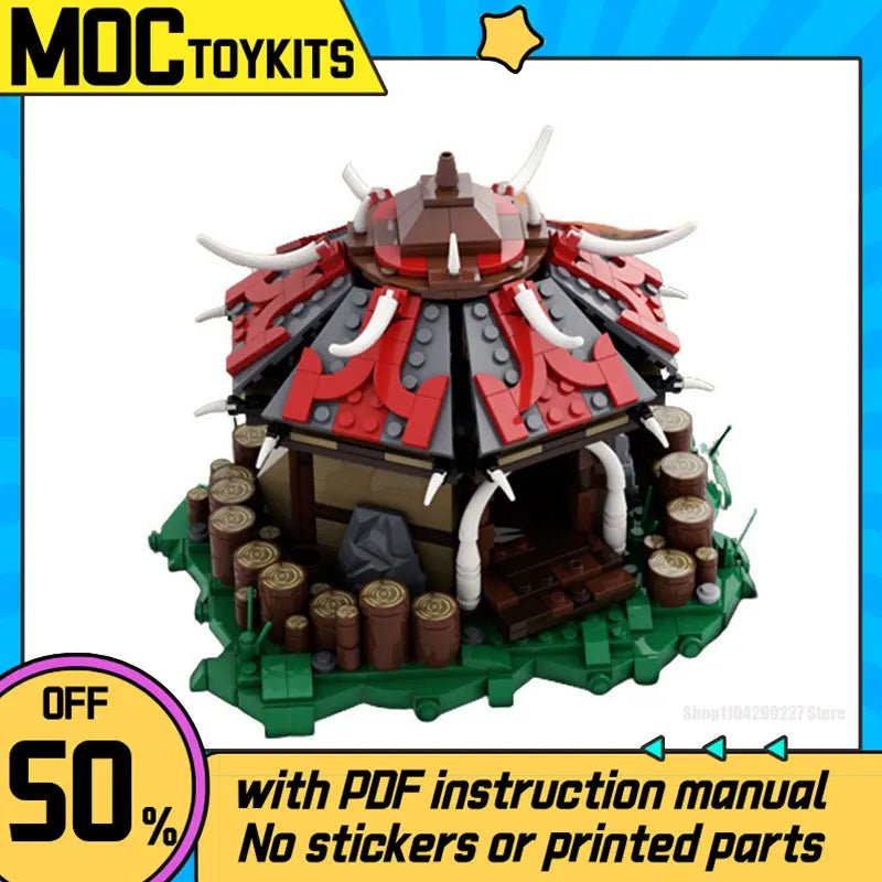 689PCS Building Blocks WOW Fantasy Orc Barracks Castle Architecture Model MOC-57406 Set Assembly Toys Christmas Gift image 689PCS Building Blocks WOW Fantasy Orc Barracks Castle Architecture Model MOC-57406 Set Assembly Toys Christmas Gift - Image 1