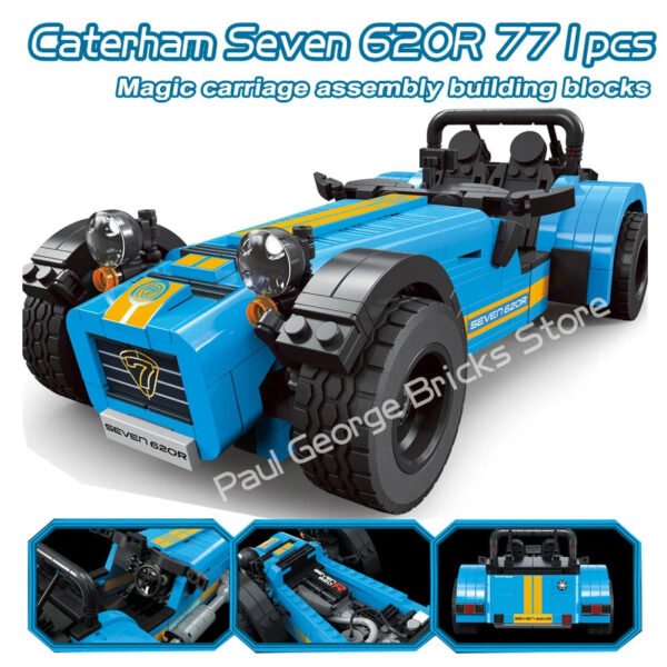 771pcs Retro Caterham 620R Building Blocks – High-Tech Vintage Car Model #691
