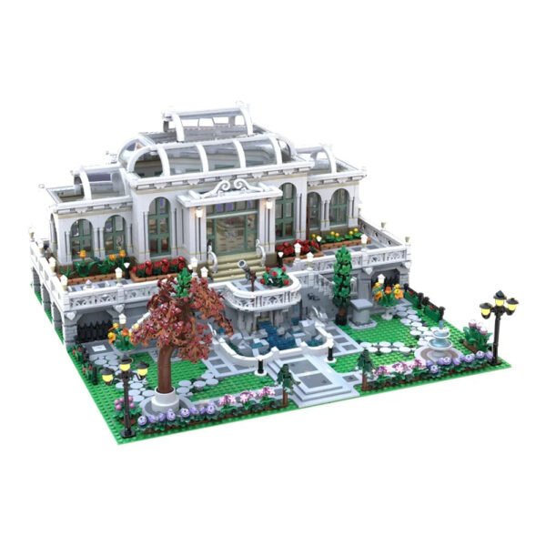 MOC Grand Botanic Palace Garden – European Palace Fountain Square Model #29