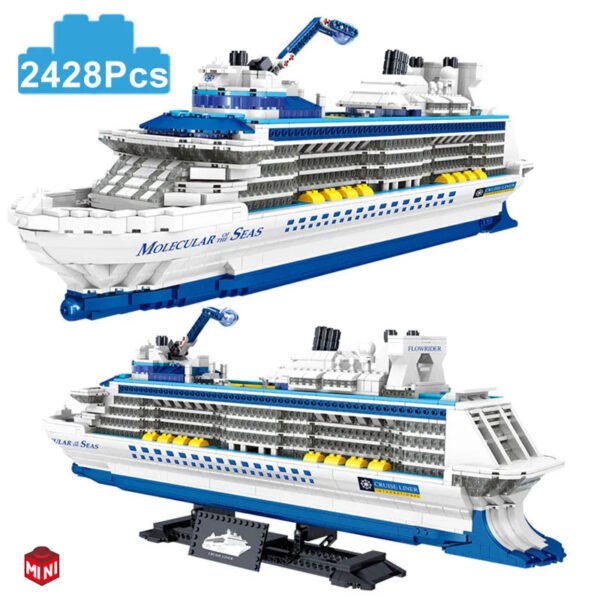 City Cruise Liner Ship – 2428pcs Mini Model Building Blocks Set #200003886