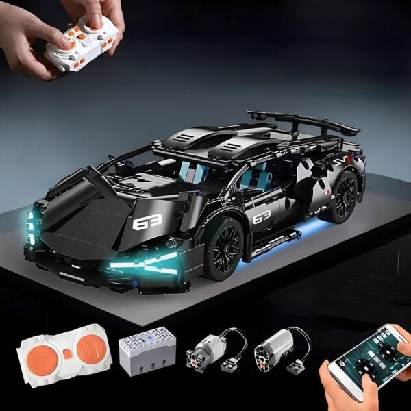 Technical Racing Sport Car Model – 1:14 DIY Supercar Building Blocks #691
