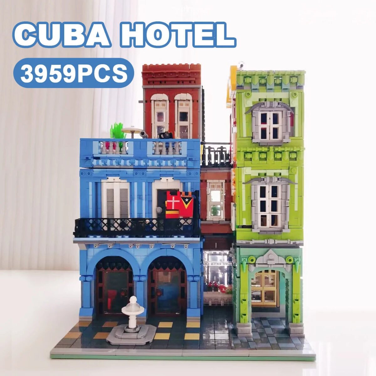 ZHE GAO Creative Cuba Hotel City Street View Building Blocks Set – Mic... #175 - Image 2