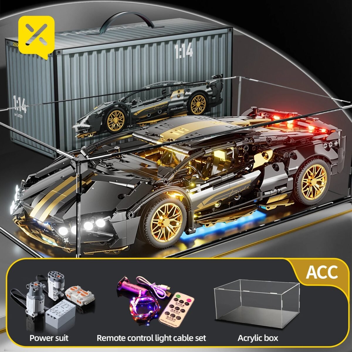 ToylinX 1:14 Supercar Building Block – Technology Design Model with Op... #691 - Image 7