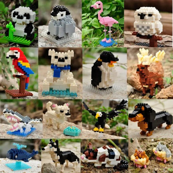 Mini 3D Animal Micro Building Blocks – Diamond Brick Models of Dog,... #365462