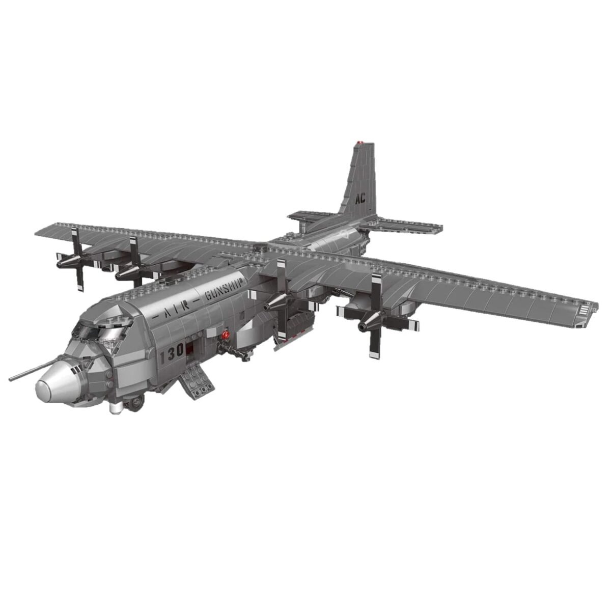 AC130 Gunship Airplane Model Kits, C130 / C 130 Hercules Military War Aircraft (1713 PCS) Planes and Jets Building Blocks Sets image AC-130 Gunship Hercules Aircraft Building Blocks Set – 1713PCS M... #200006151 - Image 1