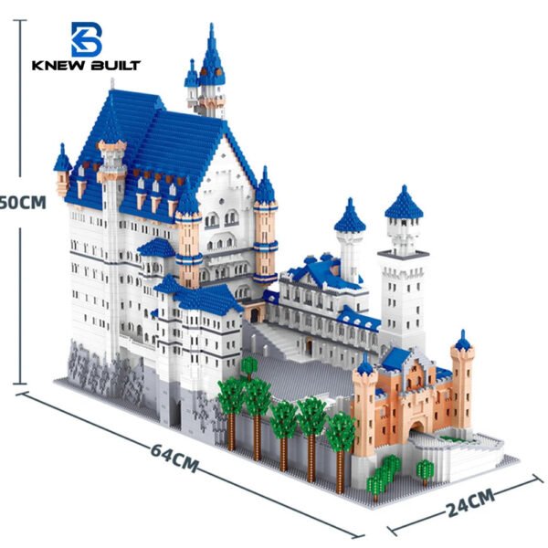 KNEW BUILT Neuschwanstein Castle Micro Diamond Building Blocks – Huge A... #29