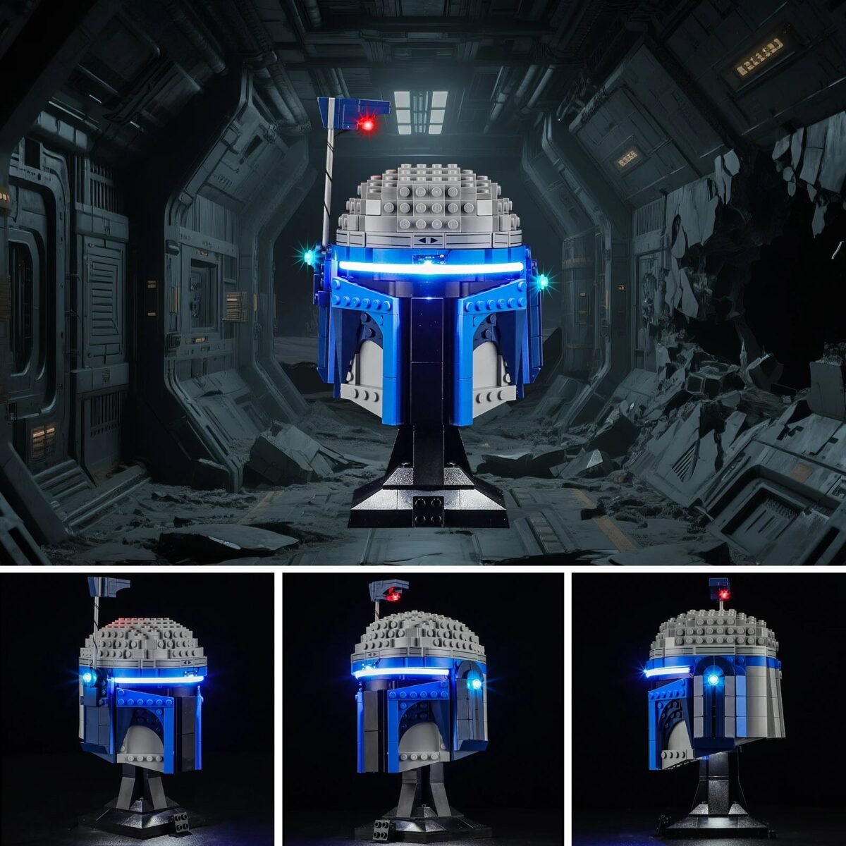 LED Lighting Kit for LEGO® Jango Fett Helmet – Star Wars Display... #200003886 - Image 3