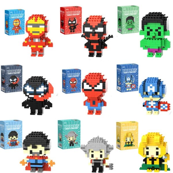 Disney Marvel Legends Building Blocks – Deadpool, Spider-Man & Iron Ma... #175