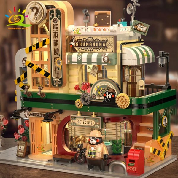 HUIQIBAO 1286PCS Japanese Street View Detective Agency Building Blocks Set #29
