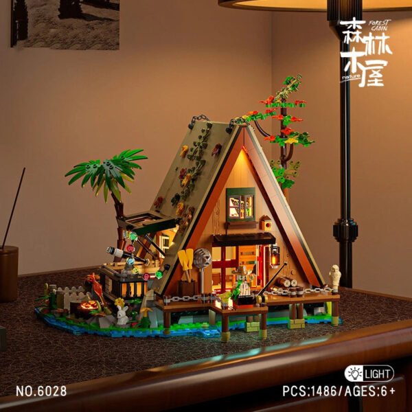 1486PCS Forest Tree House Micro Building Block Set – LED Light Archite... #193
