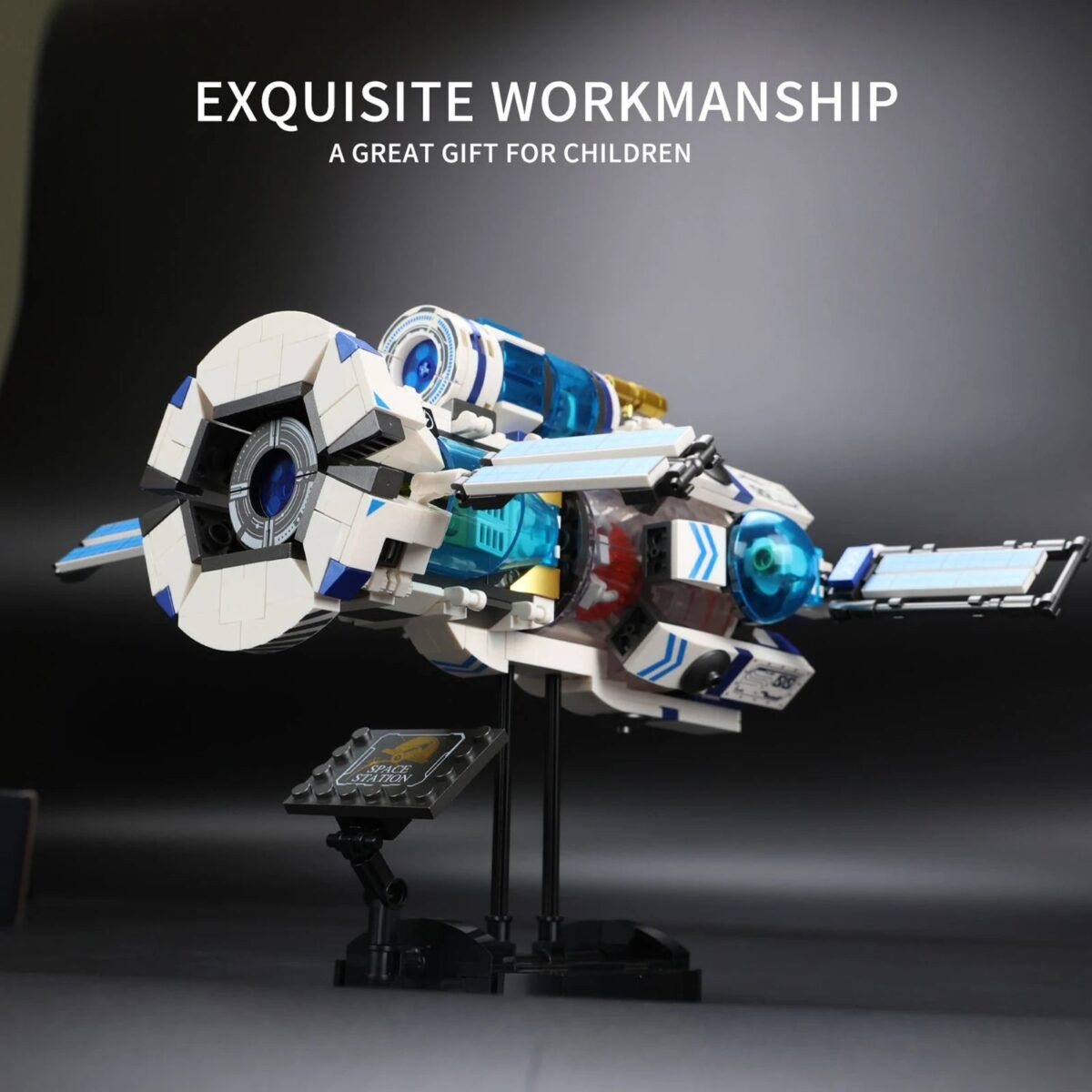 MOC Space Station Model Building Blocks Kit 550PCS Spaceship Collection Ornaments Assembly Educational Toys Small Bricks Gifts image MOC Space Station Model Building Blocks Kit 550PCS Spaceship Collection Ornaments Assembly Educational Toys Small Bricks Gifts - Image 1