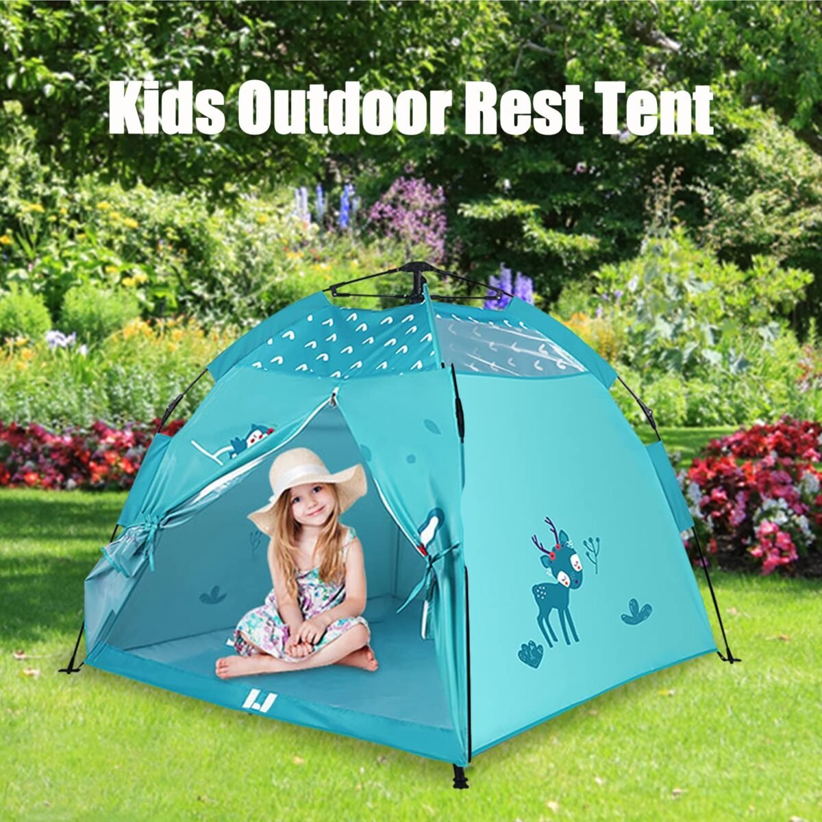 Kids Play Tent Blue Portable Camping #55951 - Image 2