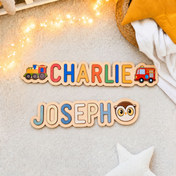 Personalized Wooden Name Puzzle Montessori Educational Toy (27)