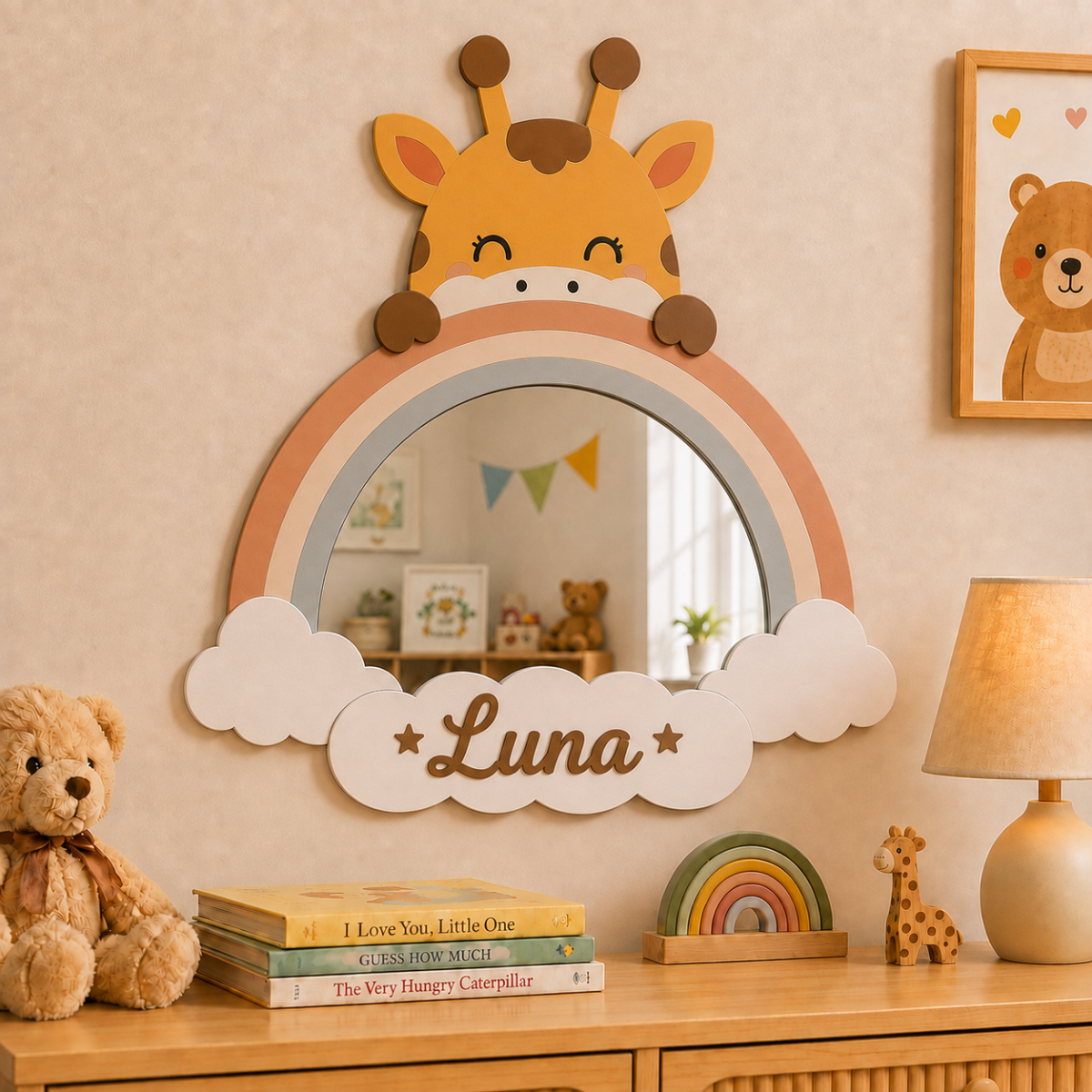 Personalized Animal Nursery Mirror for Baby - Image 2