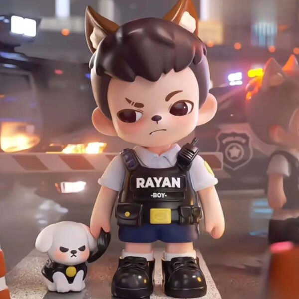 Rayan Wolf Warriors PVC Figure, Hanging Card