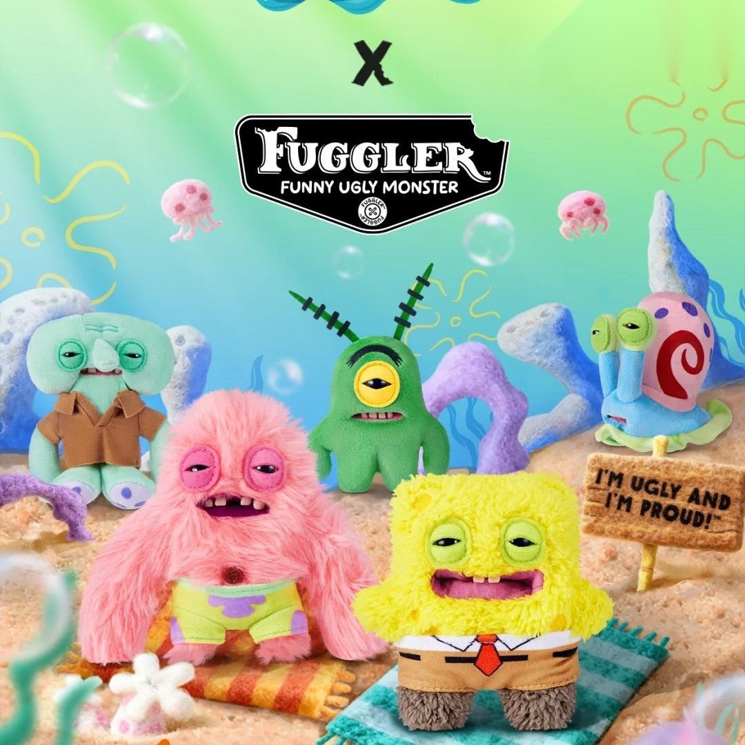 12253940908350 Fuggler x SpongeBob Series Plush Pendant - Image 1