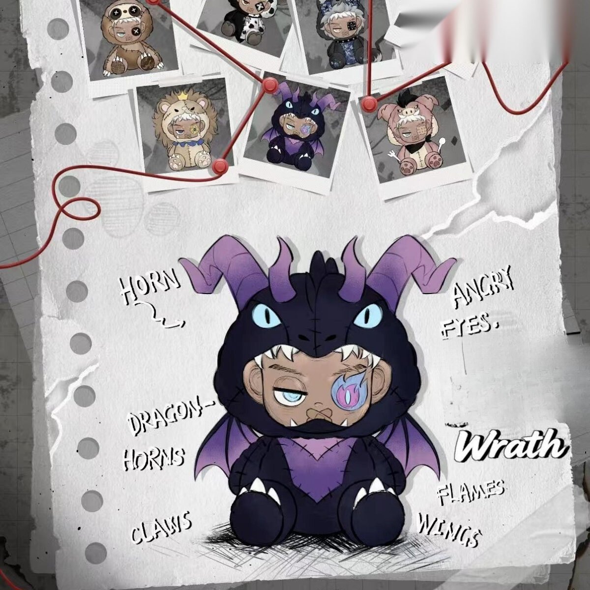 12520133755198 ASHNOXX Ash: The Seven Divine Melodies Series Plush Blind Box - Image 1