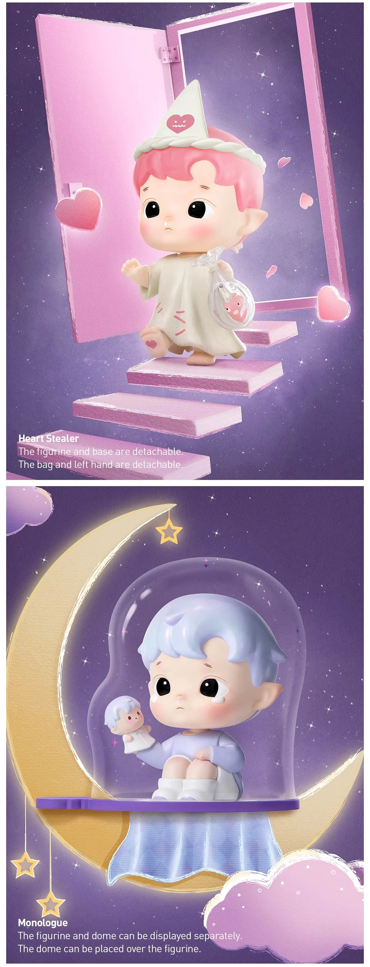 POPMART,Labubu,Babythree,CryingBaby,DIMOO,MOLLY,The Monsters,Skullpanda,Mokoko,zimomo,Sonny Angel,Sanrio ,disney,miniso,Pokemon,Liila cat,Blind Box