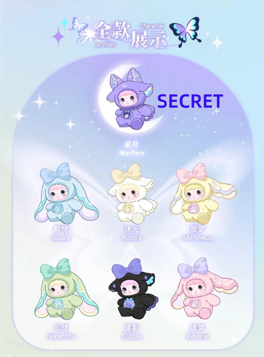 POPMART,Labubu,Babythree,CryingBaby,DIMOO,MOLLY,The Monsters,Skullpanda,Mokoko,zimomo,Sonny Angel,Sanrio ,disney,miniso,Pokemon,Liila cat,Blind Box