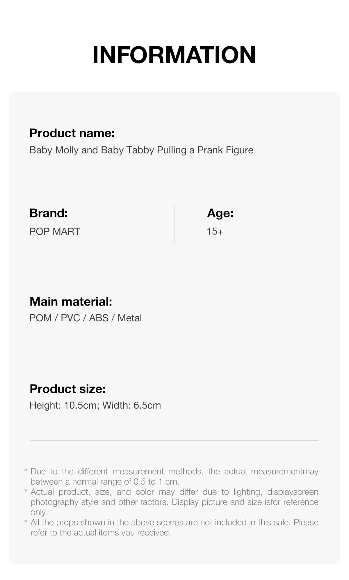POPMART,Labubu,Babythree,CryingBaby,DIMOO,MOLLY,The Monsters,Skullpanda,Mokoko,zimomo,Sonny Angel,Sanrio ,disney,miniso,Pokemon,Liila cat,Blind Box