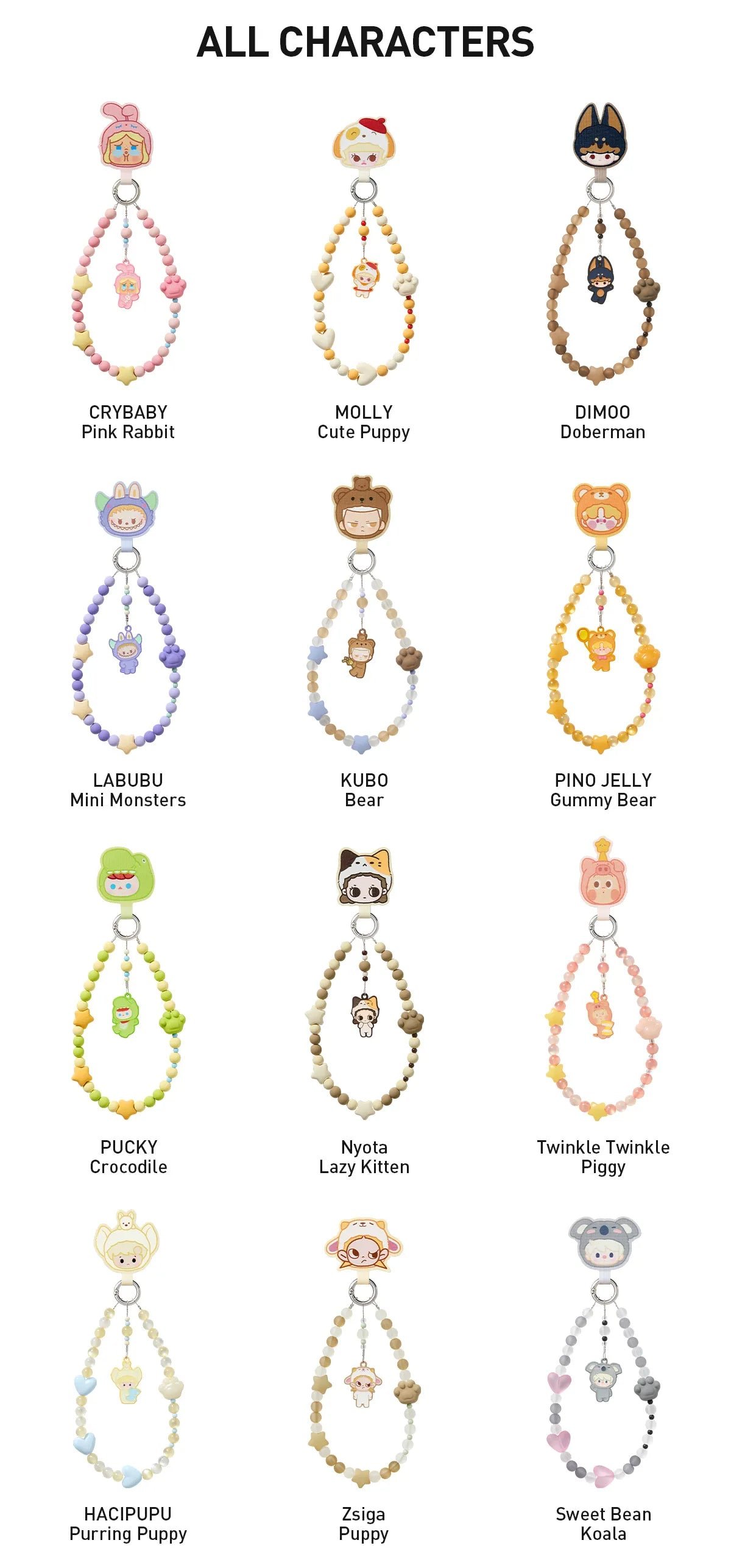 POPMART,Labubu,Babythree,CryingBaby,DIMOO,MOLLY,The Monsters,Skullpanda,Mokoko,zimomo,Sonny Angel,Sanrio ,disney,miniso,Pokemon,Liila cat,Blind Box