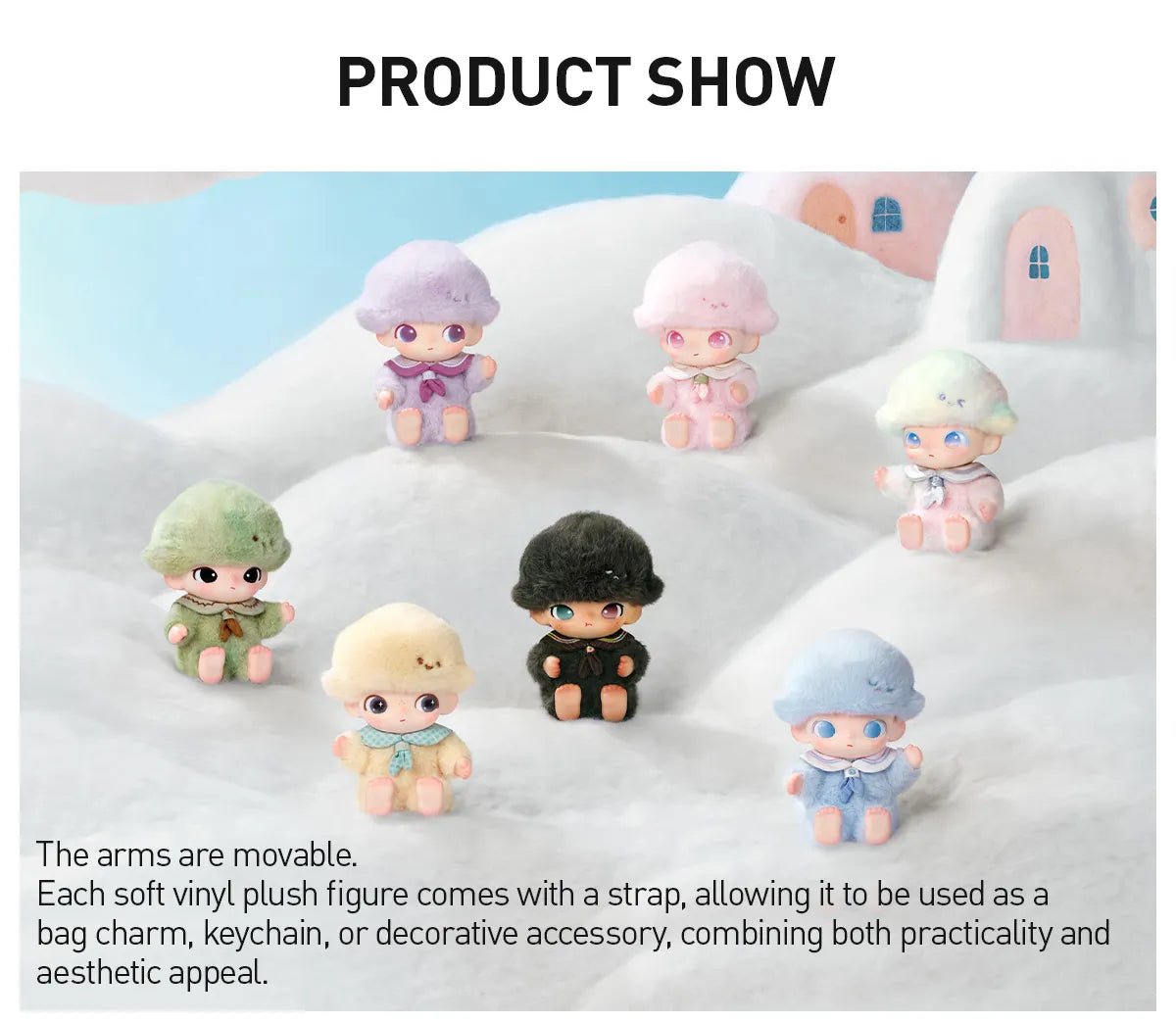 POPMART,Labubu,Babythree,CryingBaby,DIMOO,MOLLY,The Monsters,Skullpanda,Mokoko,zimomo,Sonny Angel,Sanrio ,disney,miniso,Pokemon,Liila cat,Blind Box