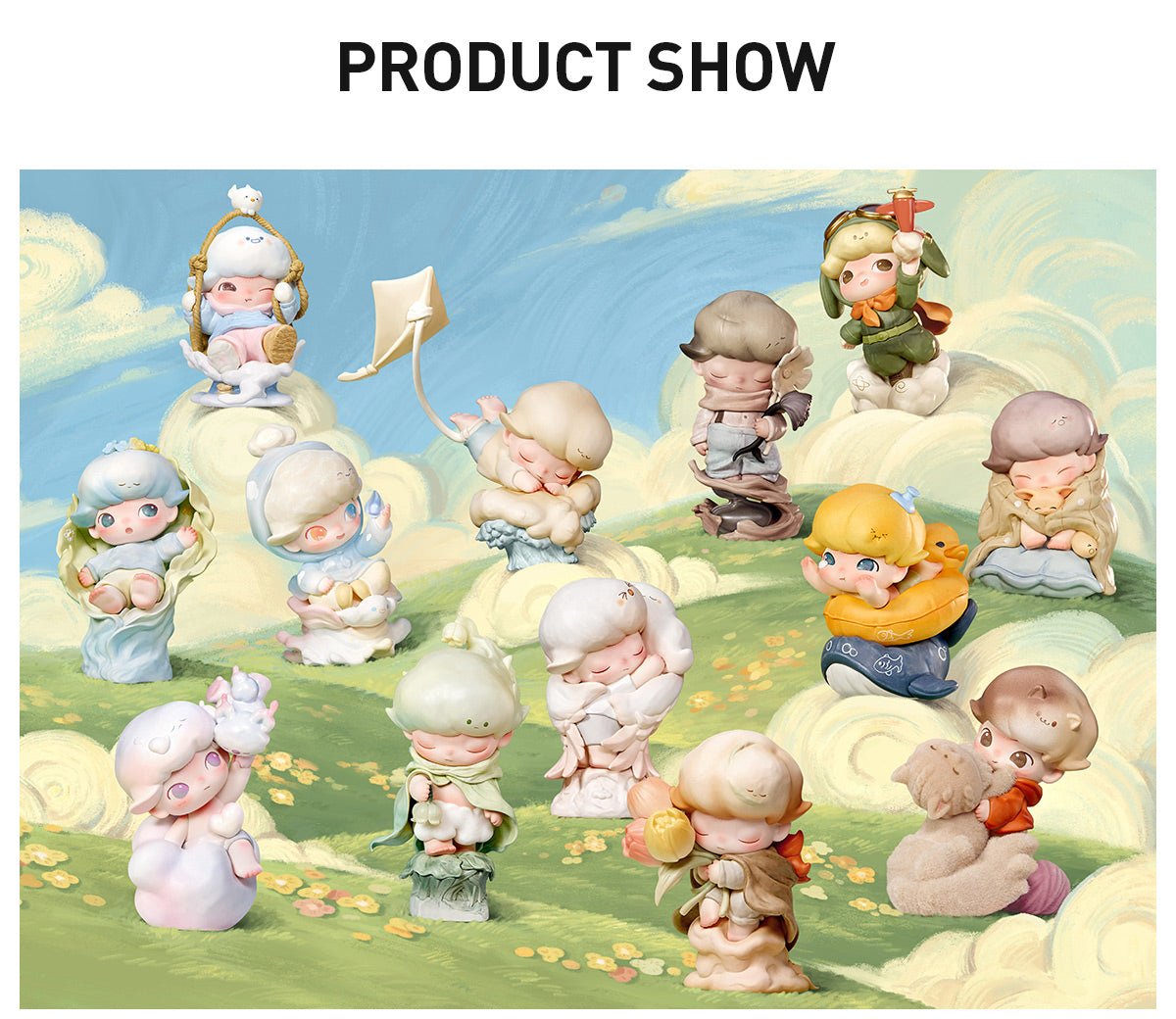 POPMART,Labubu,Babythree,CryingBaby,DIMOO,MOLLY,The Monsters,Skullpanda,Mokoko,zimomo,Sonny Angel,Sanrio ,disney,miniso,Pokemon,Liila cat,Blind Box