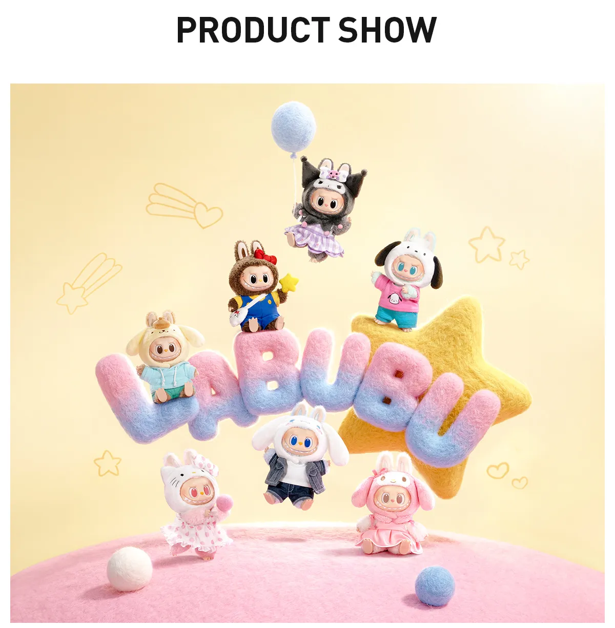 POPMART,Labubu,Babythree,CryingBaby,DIMOO,MOLLY,The Monsters,Skullpanda,Mokoko,zimomo,Sonny Angel,Sanrio ,disney,miniso,Pokemon,Liila cat,Blind Box