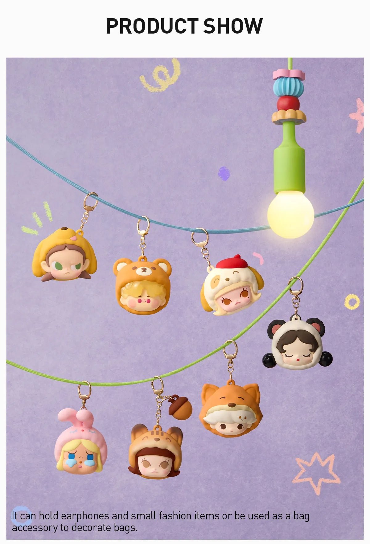 POPMART,Labubu,Babythree,CryingBaby,DIMOO,MOLLY,The Monsters,Skullpanda,Mokoko,zimomo,Sonny Angel,Sanrio ,disney,miniso,Pokemon,Liila cat,Blind Box